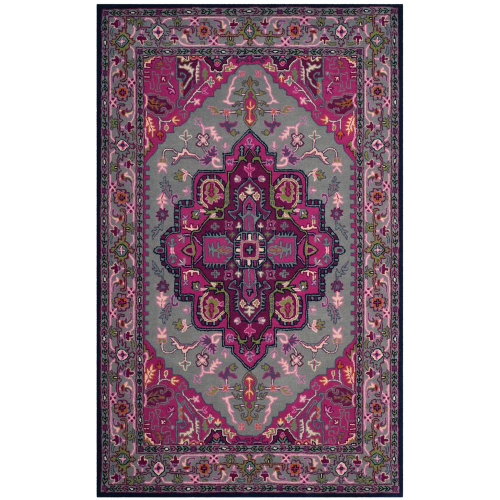 Safavieh Bellagio Gray Pink 6 Ft X 9 Area Rug Blg541b The Safavieh Bellagio Gray Pink 6 Ft X 9 Area Rug