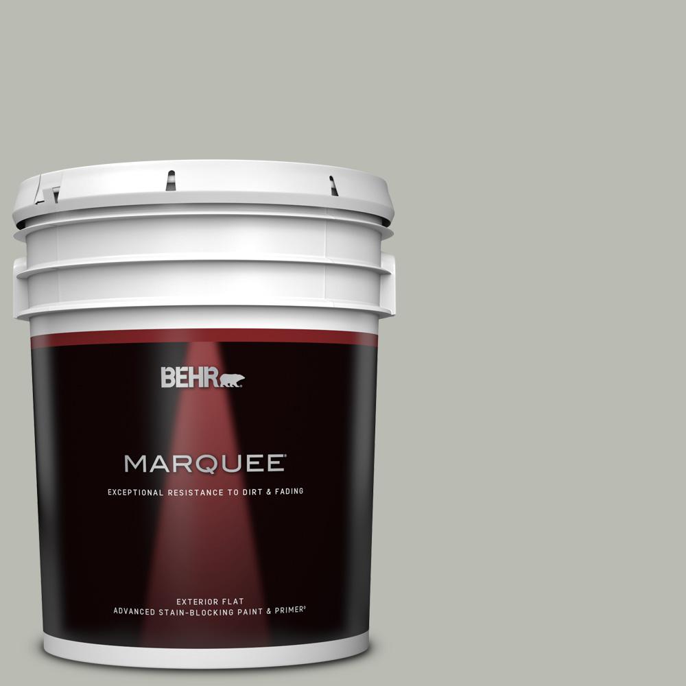 BEHR MARQUEE 5 gal. #N380-3 Weathered Moss Flat Exterior ...