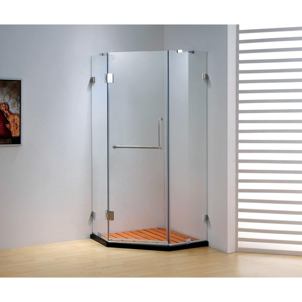 Dreamwerks 36 In X 79 In Frameless Neo Angle Sliding Shower Door