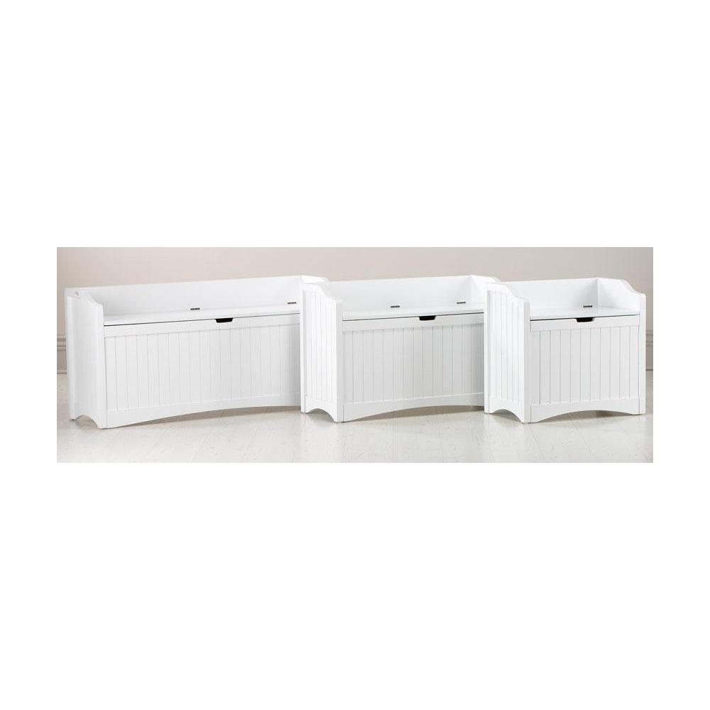 Wood White Entryway Benches Trunks Furniture The Madison White Lift Top Storage Bench