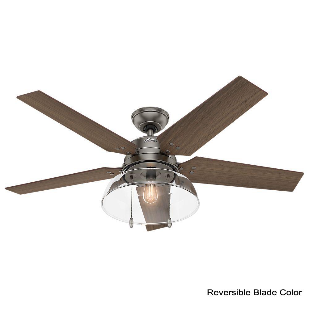 Hunter Lindbeck 52 In Led Indoor Outdoor Brushed Slate Ceiling Hunter Lindbeck 52 In Led Indoor