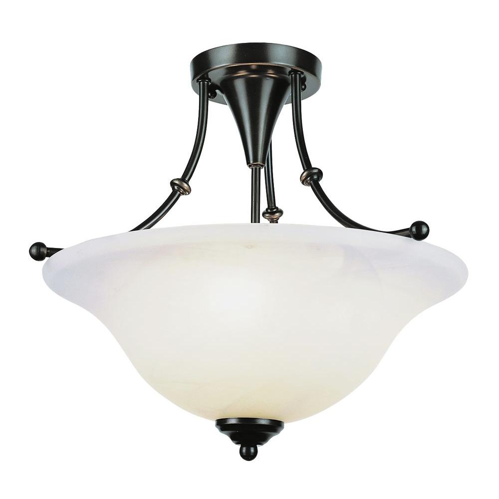 Bel Air Lighting Stewart 3 Light Weathered Bronze Incandescent Bel Air Lighting Stewart 3 Light Weathered Bronze Incandescent Ceiling Semi Flush Mount 6540 Wb The Home Depot