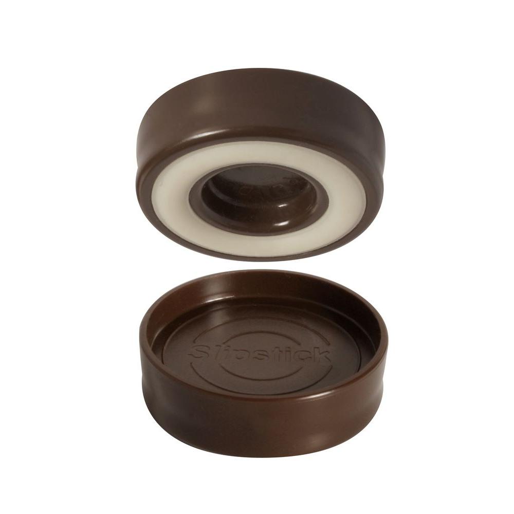 Slipstick 1 3 4 In Chocolate Brown Furniture Caster Cups Floor