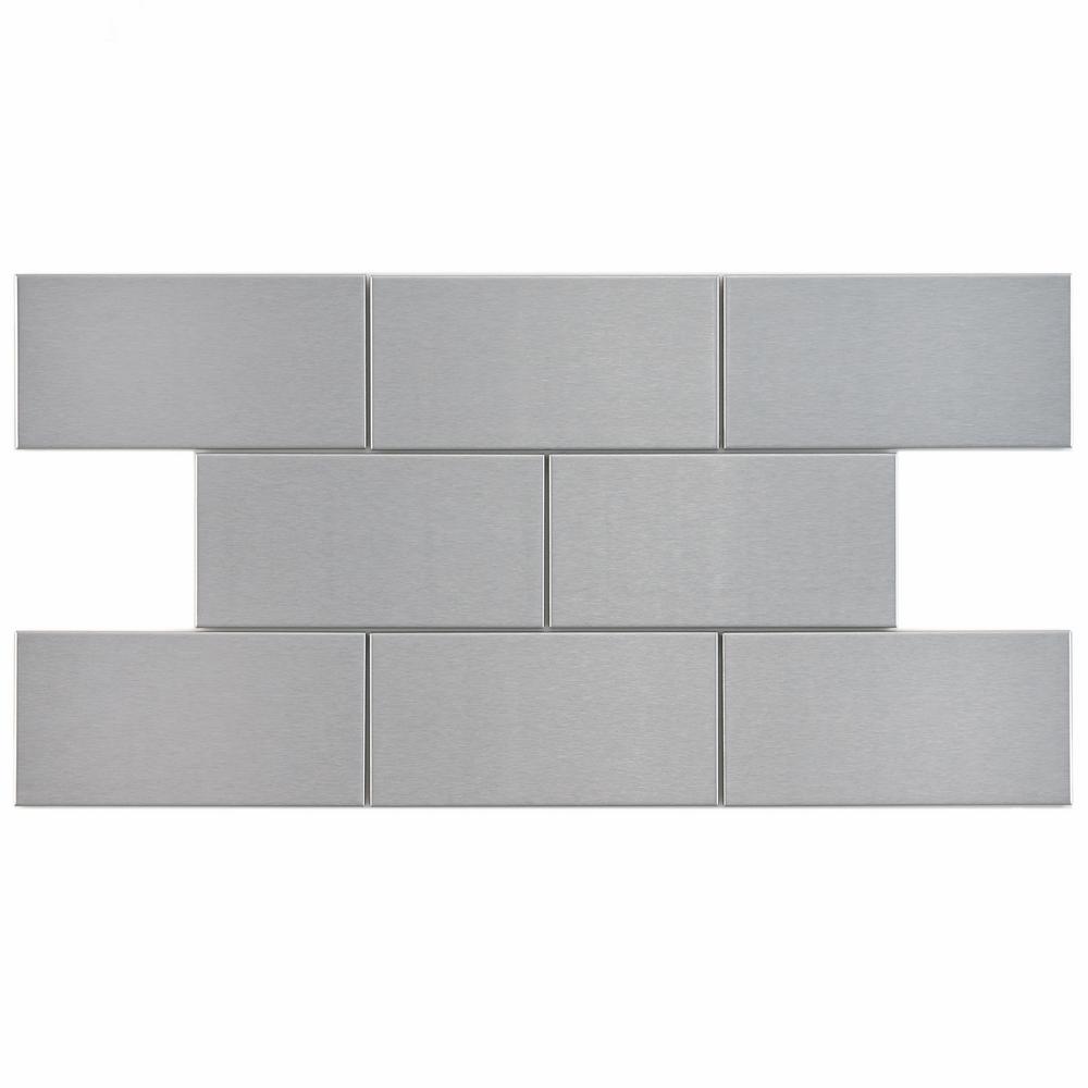 Backsplash Metal Tile Tile The Home Depot