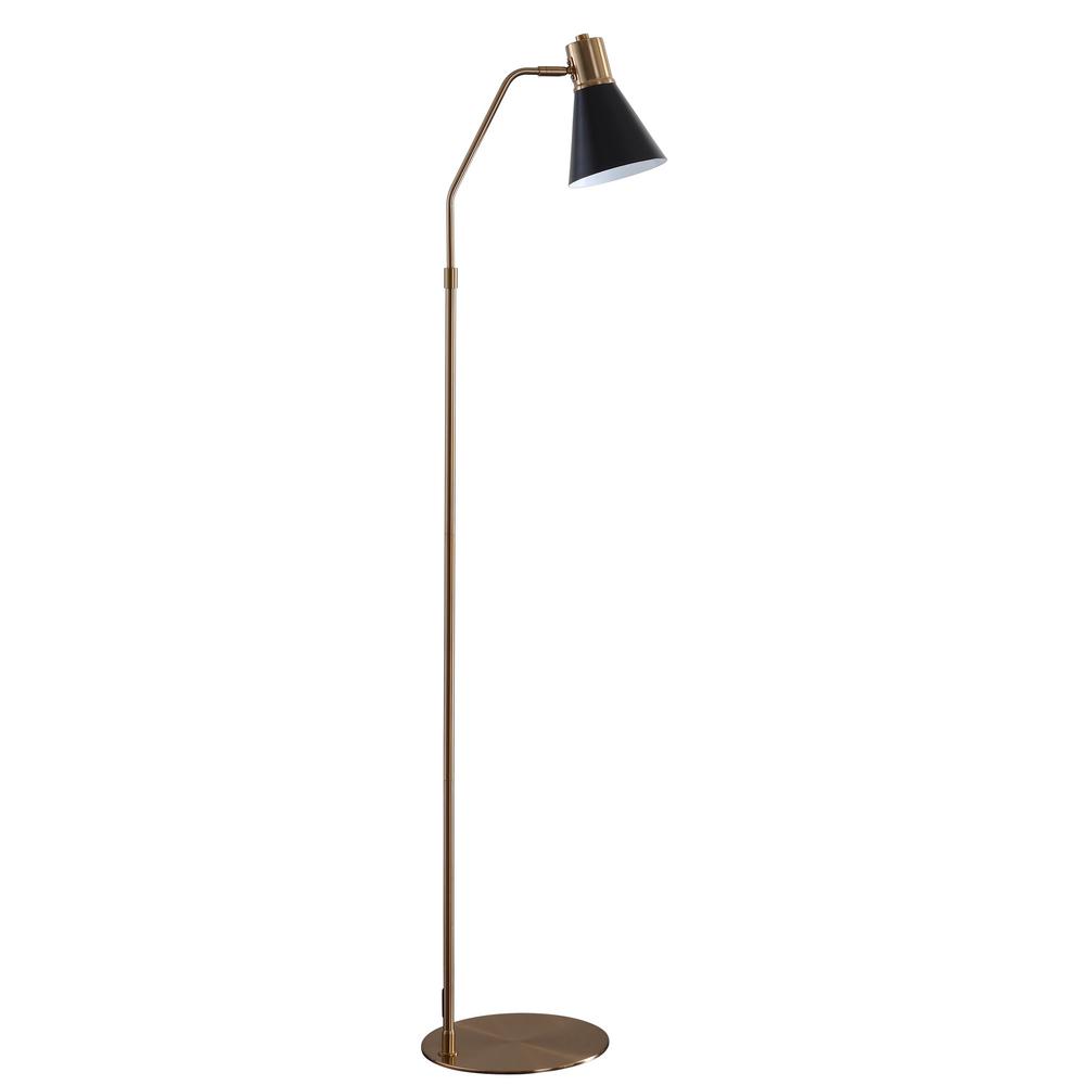 Safavieh Grania 60 In Black Br Gold Arc Floor Lamp With Br Gold Arc Floor Lamp
