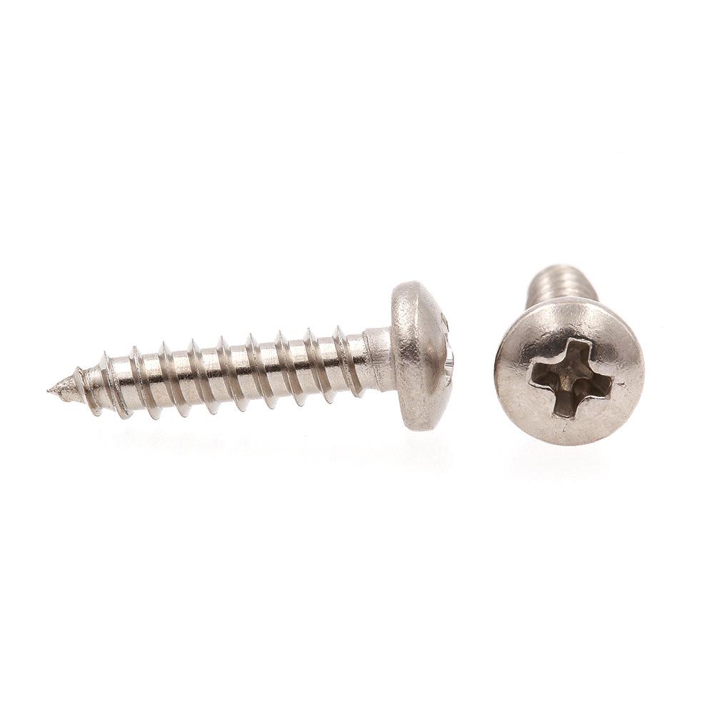 #4-40 Thread Size Pan Head Phillips Drive Passivated Finish 18-8 Stainless Steel Thread Rolling Screw for Metal Pack of 100 1//2 Length