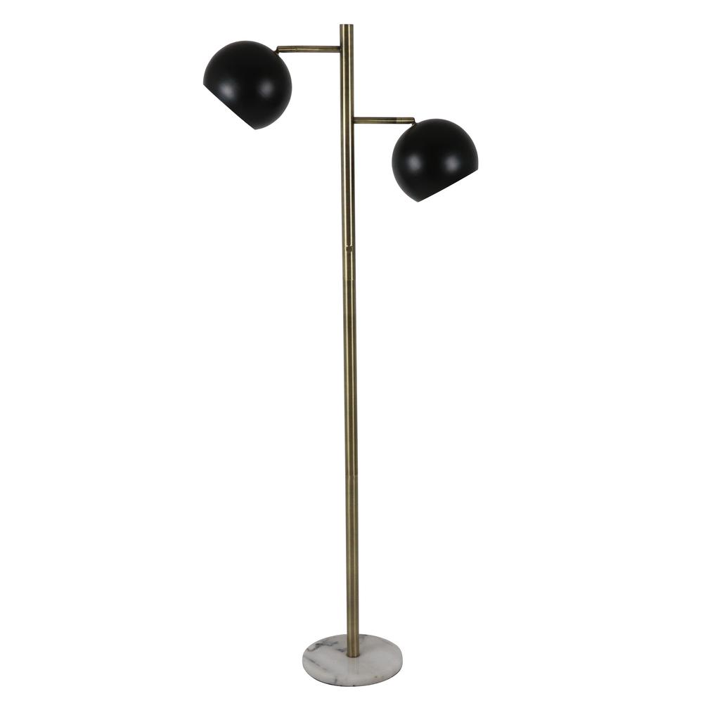 Decor Therapy Morris 62 In Brasarble Floor Lamp With Shade Brasarble Floor Lamp With Shade