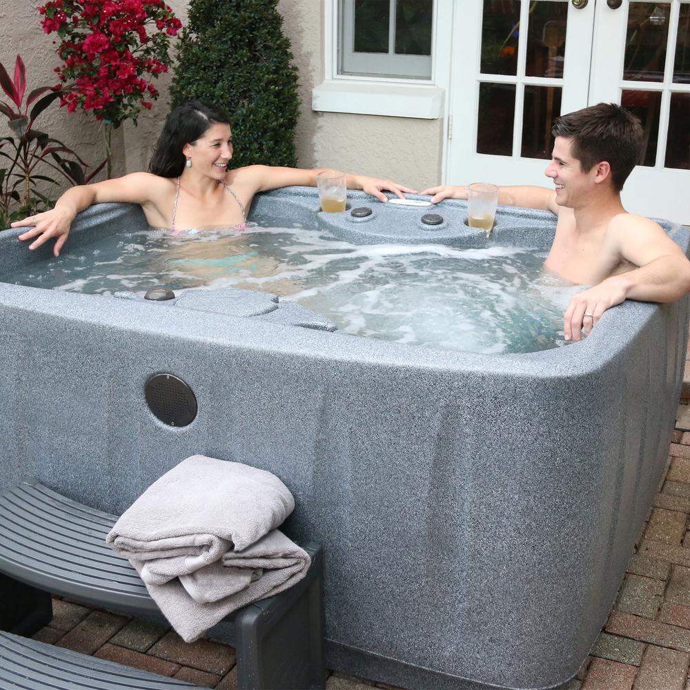 Aquarest Spas Select 150 4 Person Plug And Play Hot Tub With 12 Stainless Jets And Led Waterfall 2753
