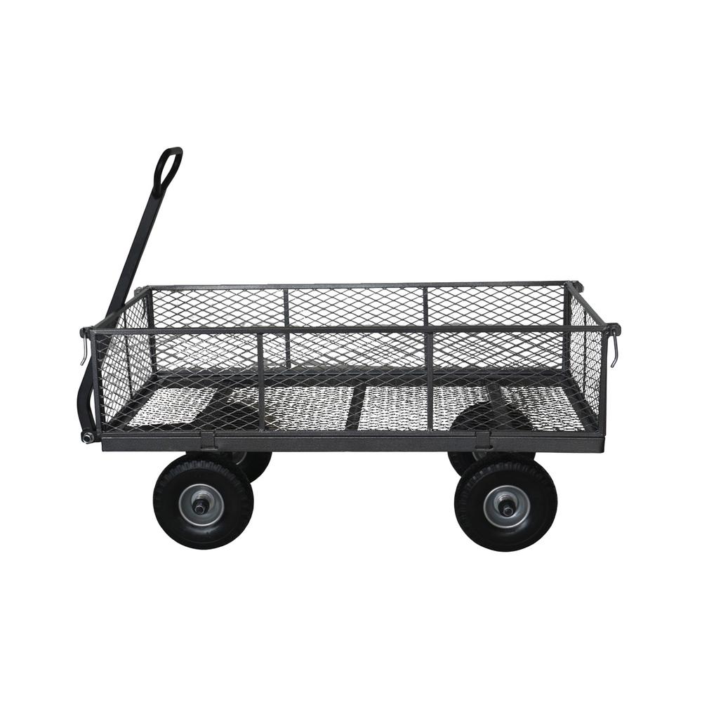FORZA 800 lbs. Capacity Garden Steel Cart with 10 in. x 3 in. Flat Free