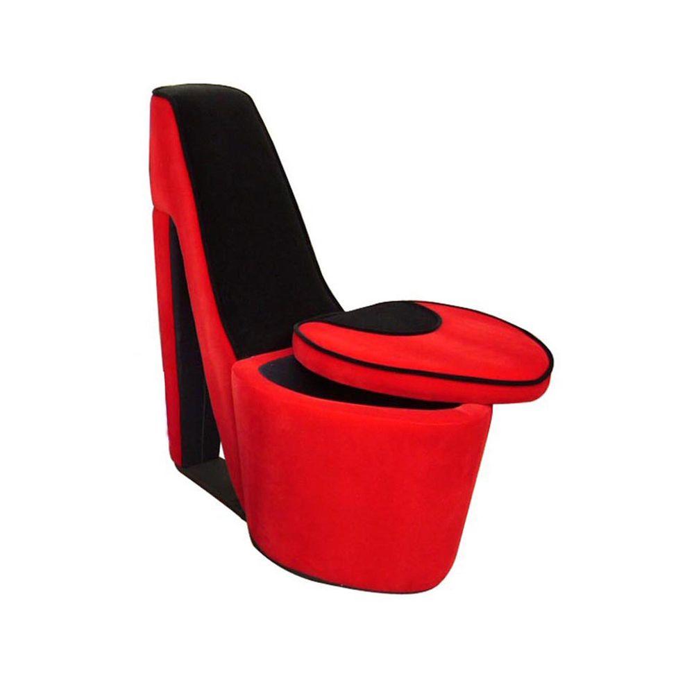 red heel chair