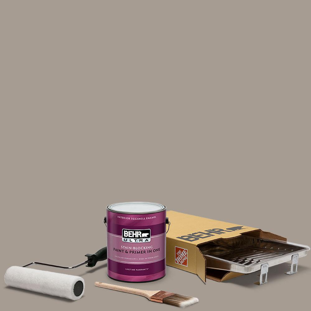 BEHR 1 gal. N2004 Rustic Taupe Ultra Eggshell Enamel Interior Paint