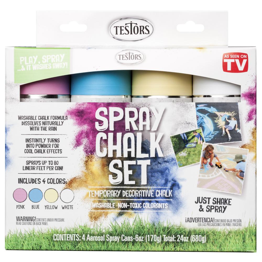 Testors Spray Chalk 4 Color Kit306006 The Home Depot