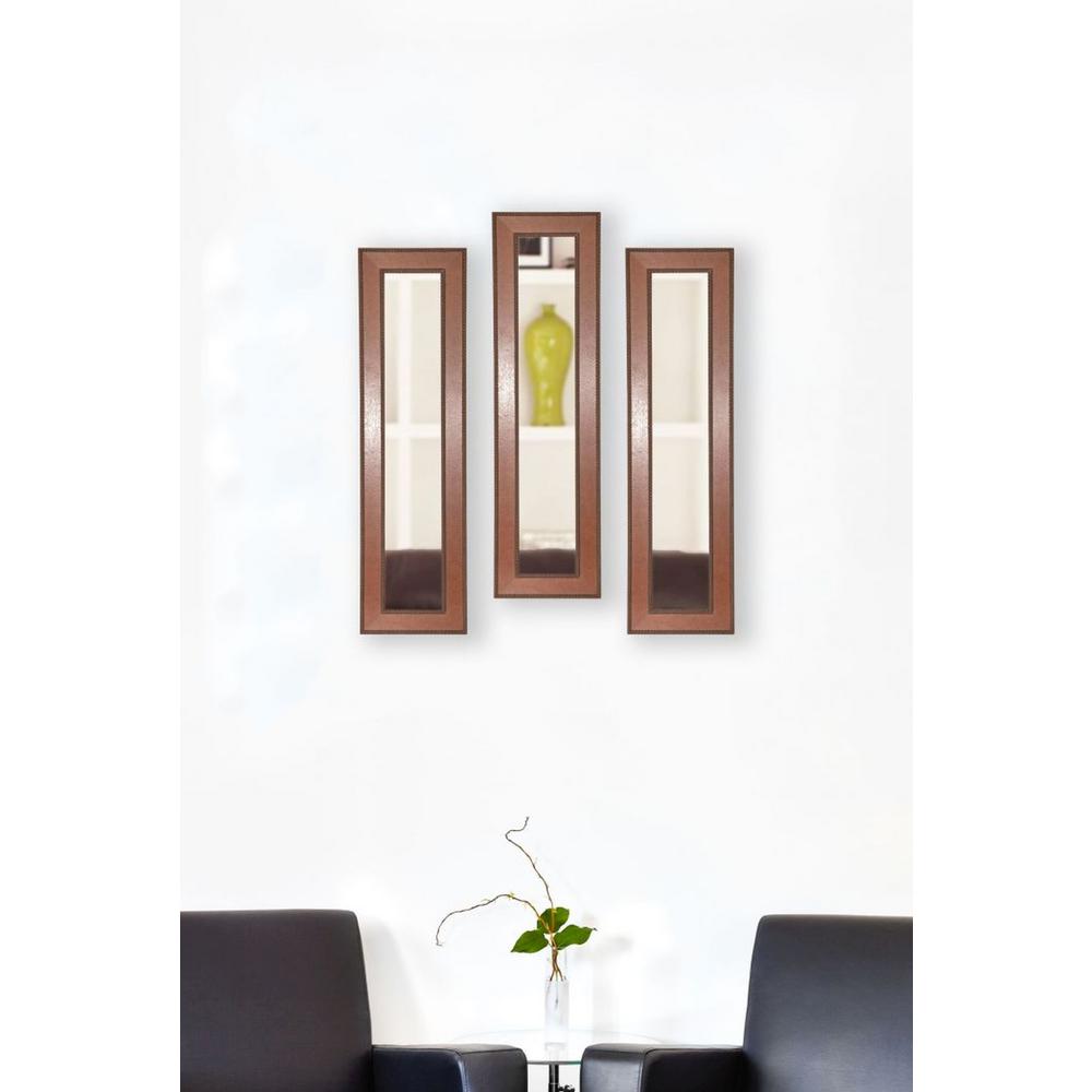 10 5 In X 38 5 In Western Rope Vanity Mirror Set Of 3 Panels