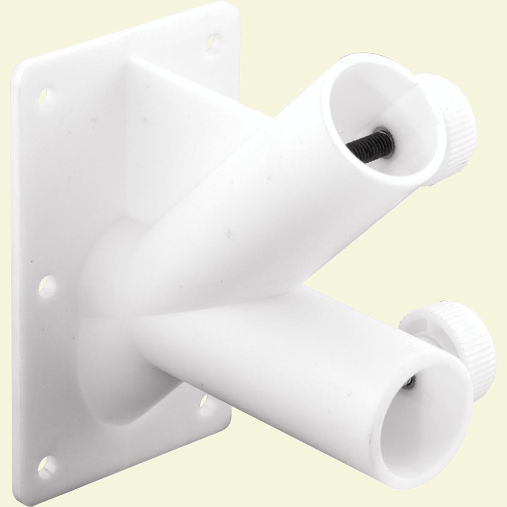 Prime-Line White Plastic, Two Position Flag Pole Holder-U 9374 - The