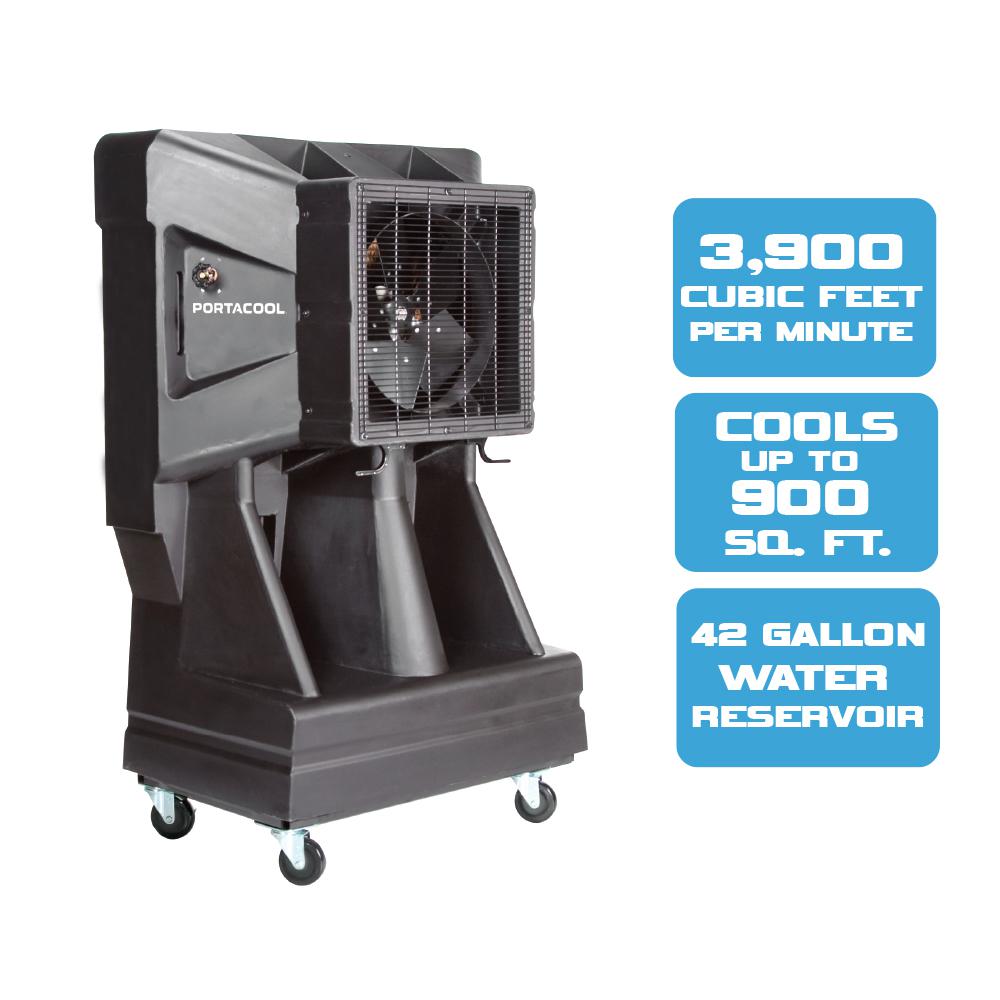 Vertical Tank 3900 CFM 3-Speed Portable Evaporative Cooler for 900