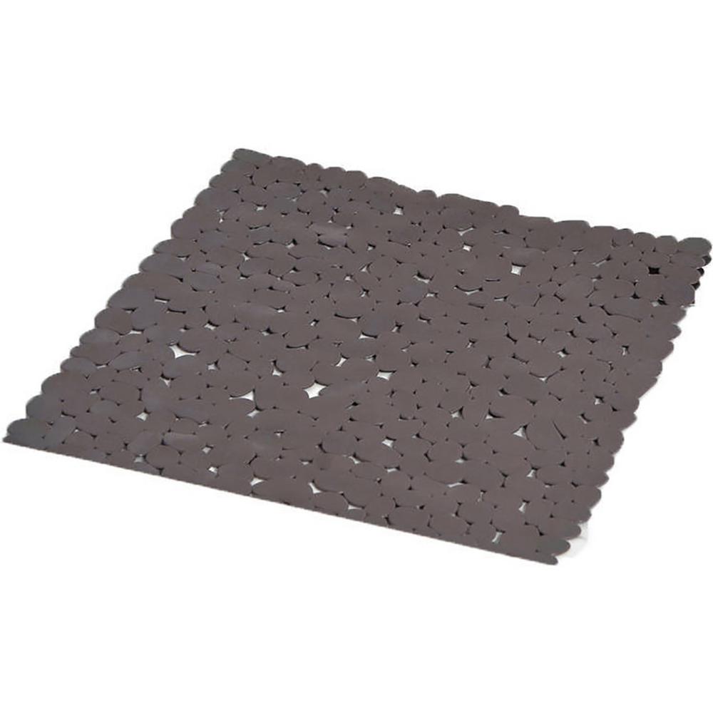 Taupe 19 In W X 20 In L Bath Mat Non Skid Square Bath Shower Mat