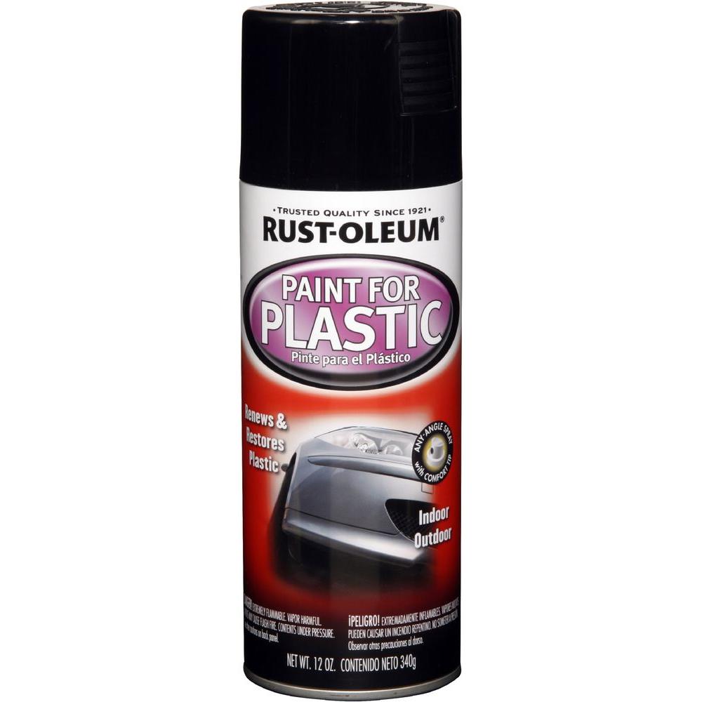 RustOleum Automotive 12 oz. Black Paint for Plastic Spray