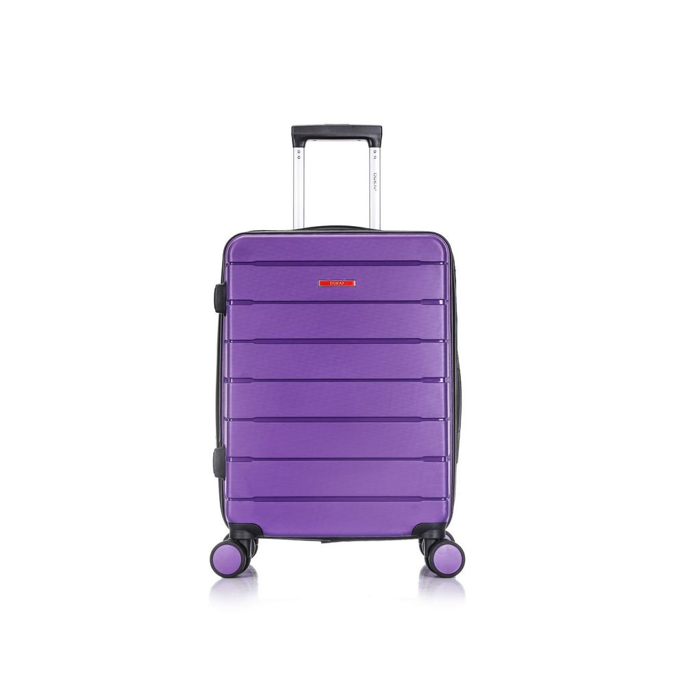 purple lightweight suitcase