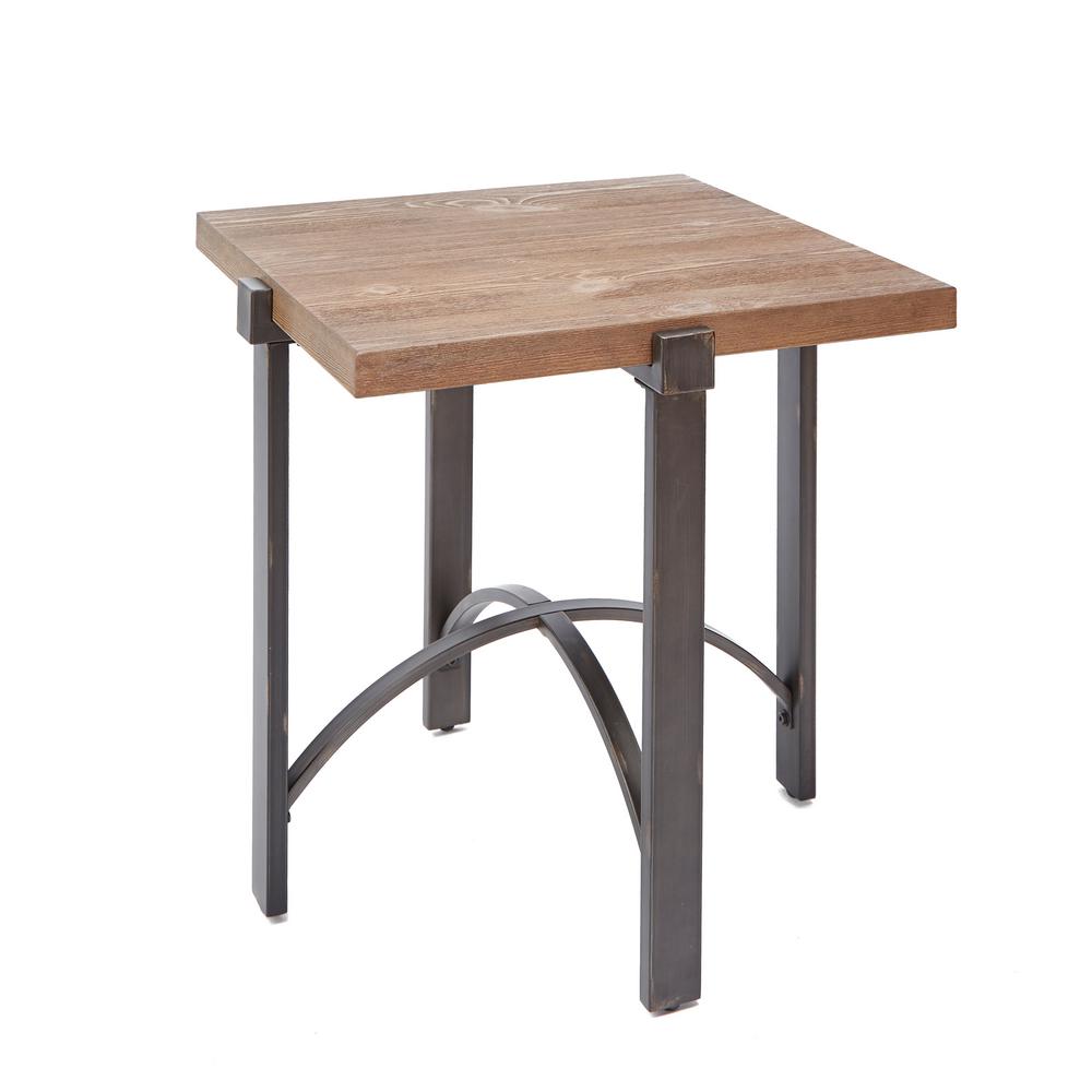 Silverwood Lewis Gray And Brown Square Wood Top End Table Cpft1276 Silverwood Lewis Gray And Brown Square Wood Top End Table