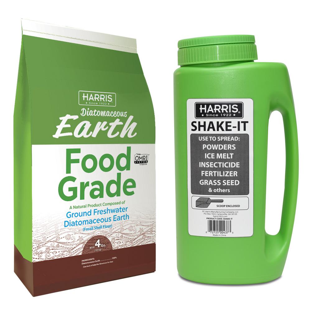 Harris 4 lbs. (64 oz.) Diatomaceous Earth Food Grade 100 and Shaker Applicator Value PackDEFG4