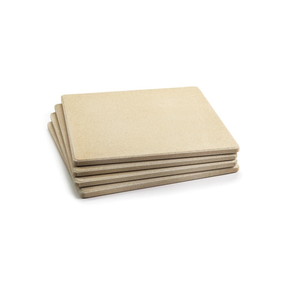 4pk 7.5" Pizza Grill Tile Beige - Outset: Cordierite Baking Stones, Hand Wash, Grill Cookware Set