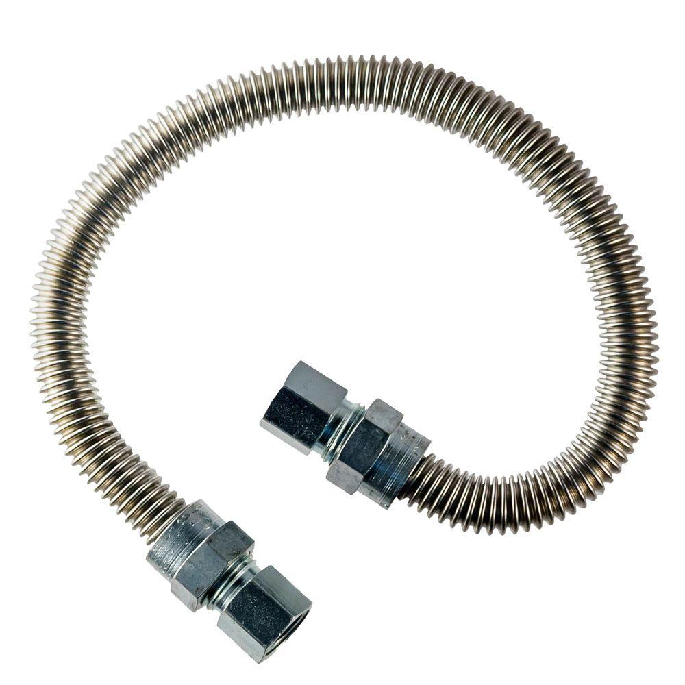 polished brass flexible supply line