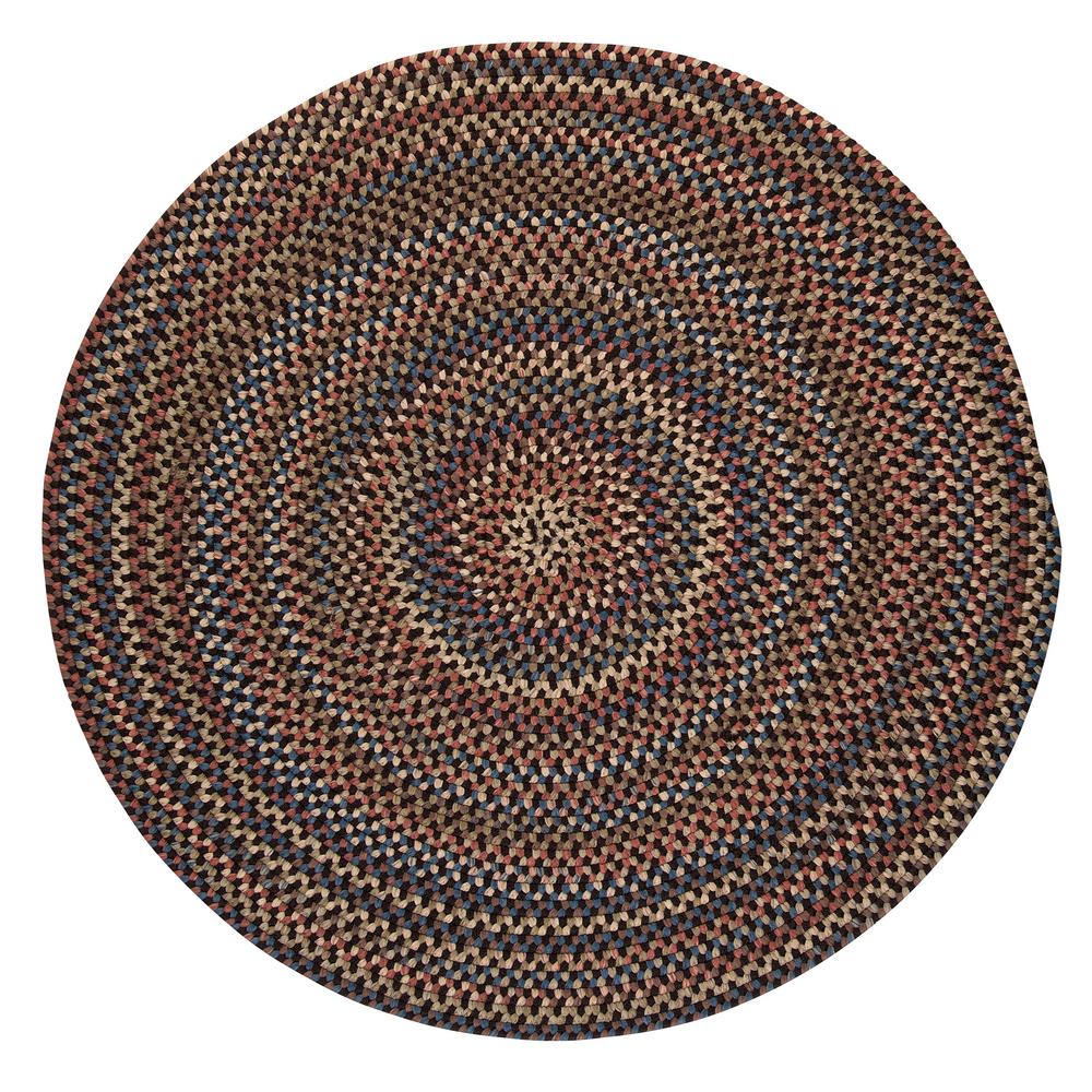 Colonial Mills Cedar Cove Dark Brown 6 ft. x 6 ft. Cabin Round Area Rug