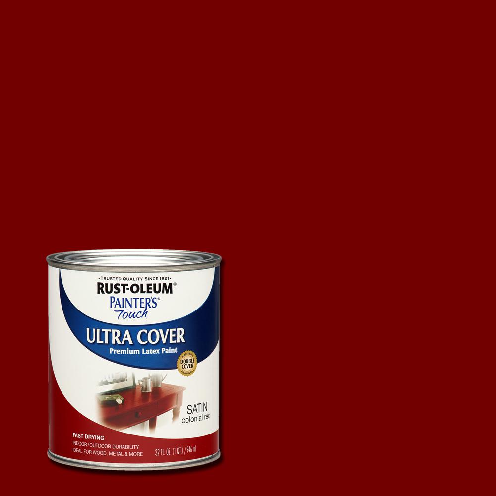 Rust Oleum Painter S Touch 32 Oz Ultra Cover Satin Colonial Red   Colonial Red Rust Oleum Painter S Touch Protective Enamels 267333 64 1000 