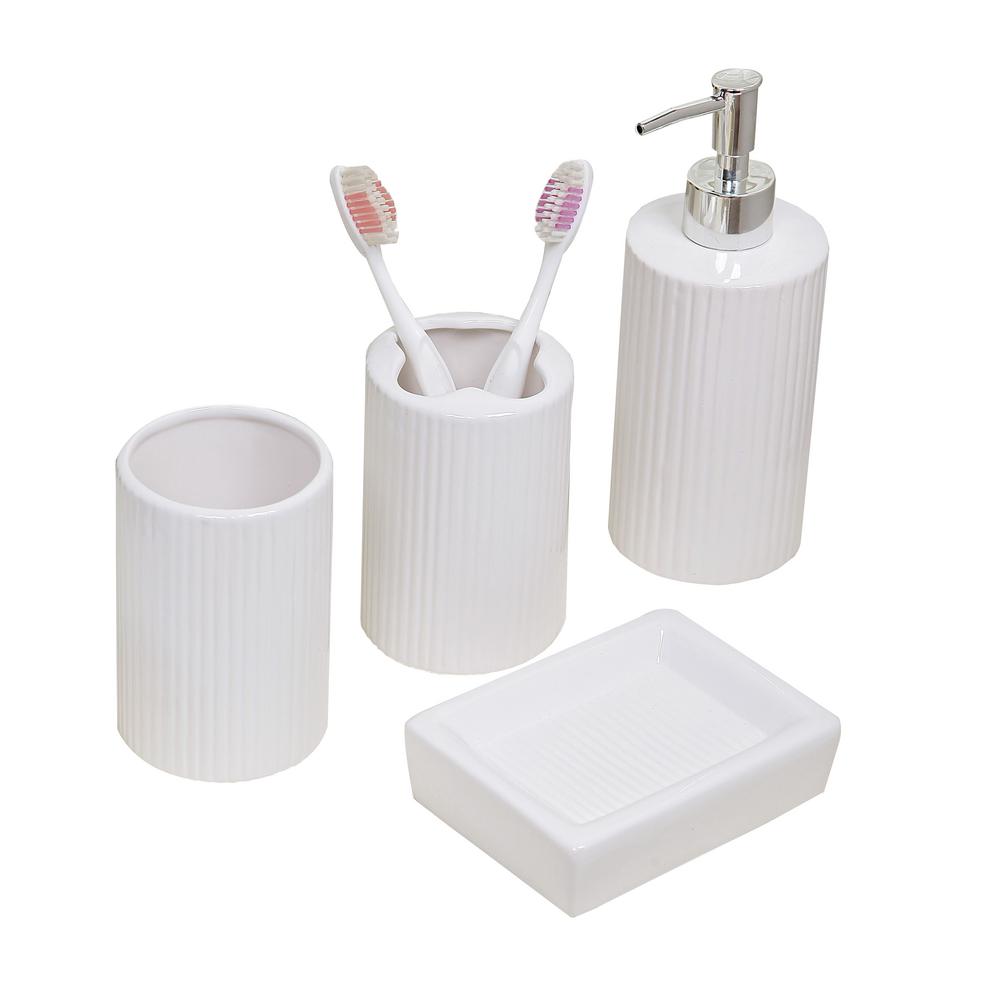 Basics Vapor 4-Piece Bathroom Accessory Set