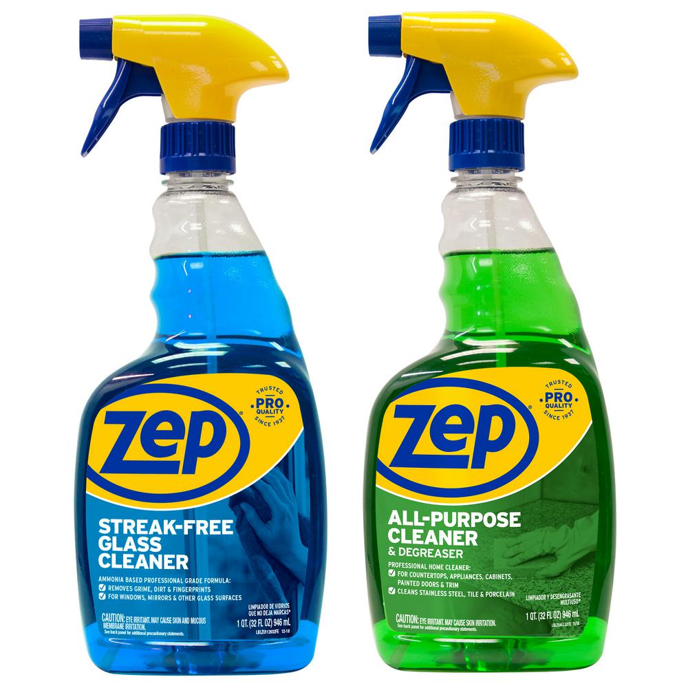 Zep All Purpose Surface Cleaner And Glass Cleaner Kit Bnzu08601120 The Home Depot 4990