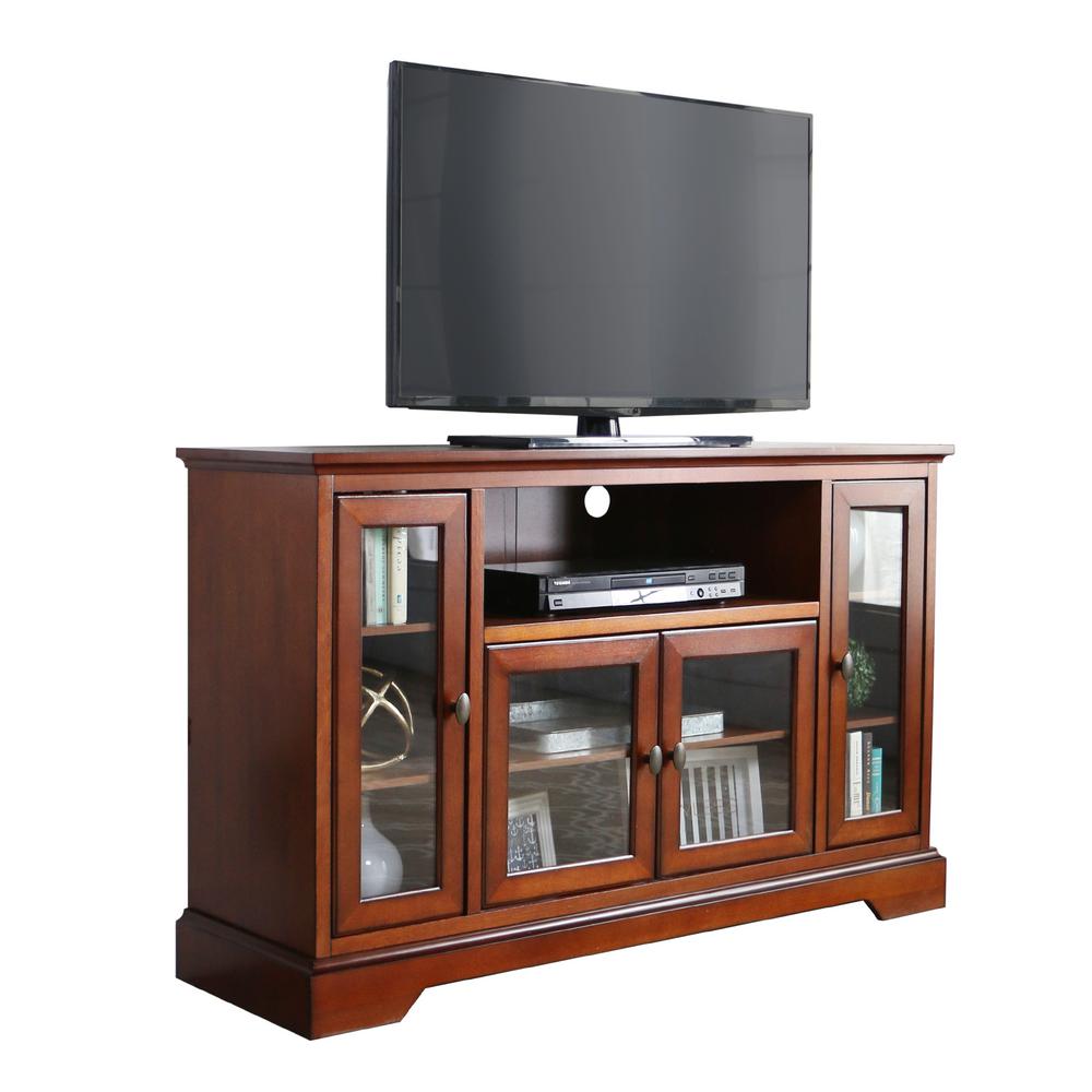 Walker Edison Furniture Company Rustic Brown Entertainment Center