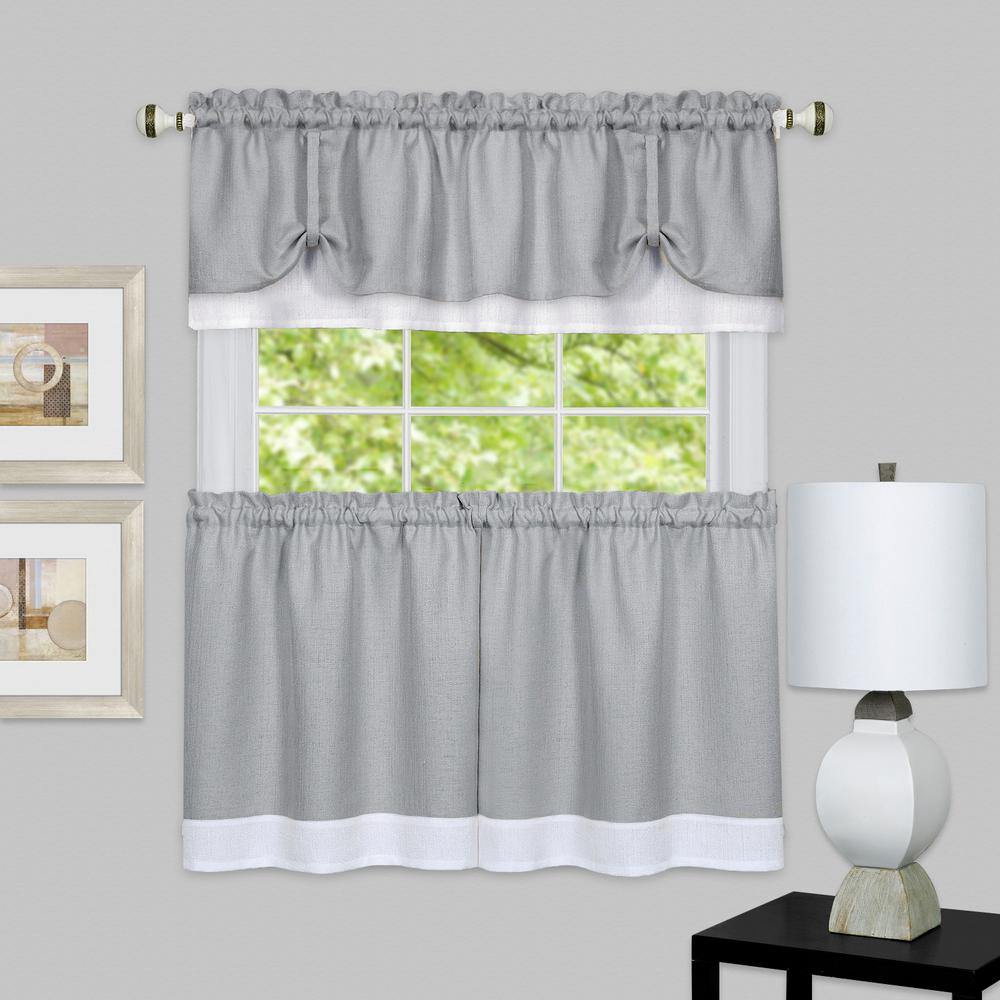 gray scarf valance