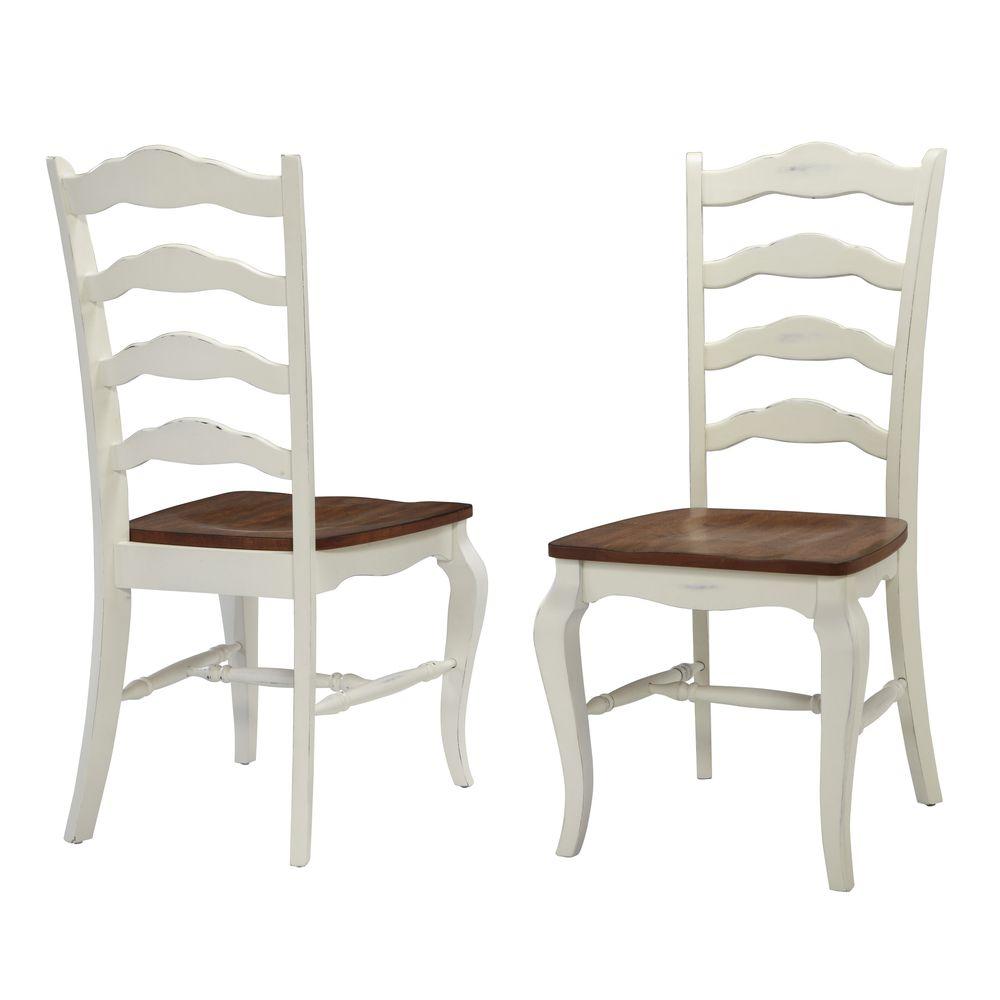 Home Styles French Countryside Rubbed White Oak Dining Chair Set Of