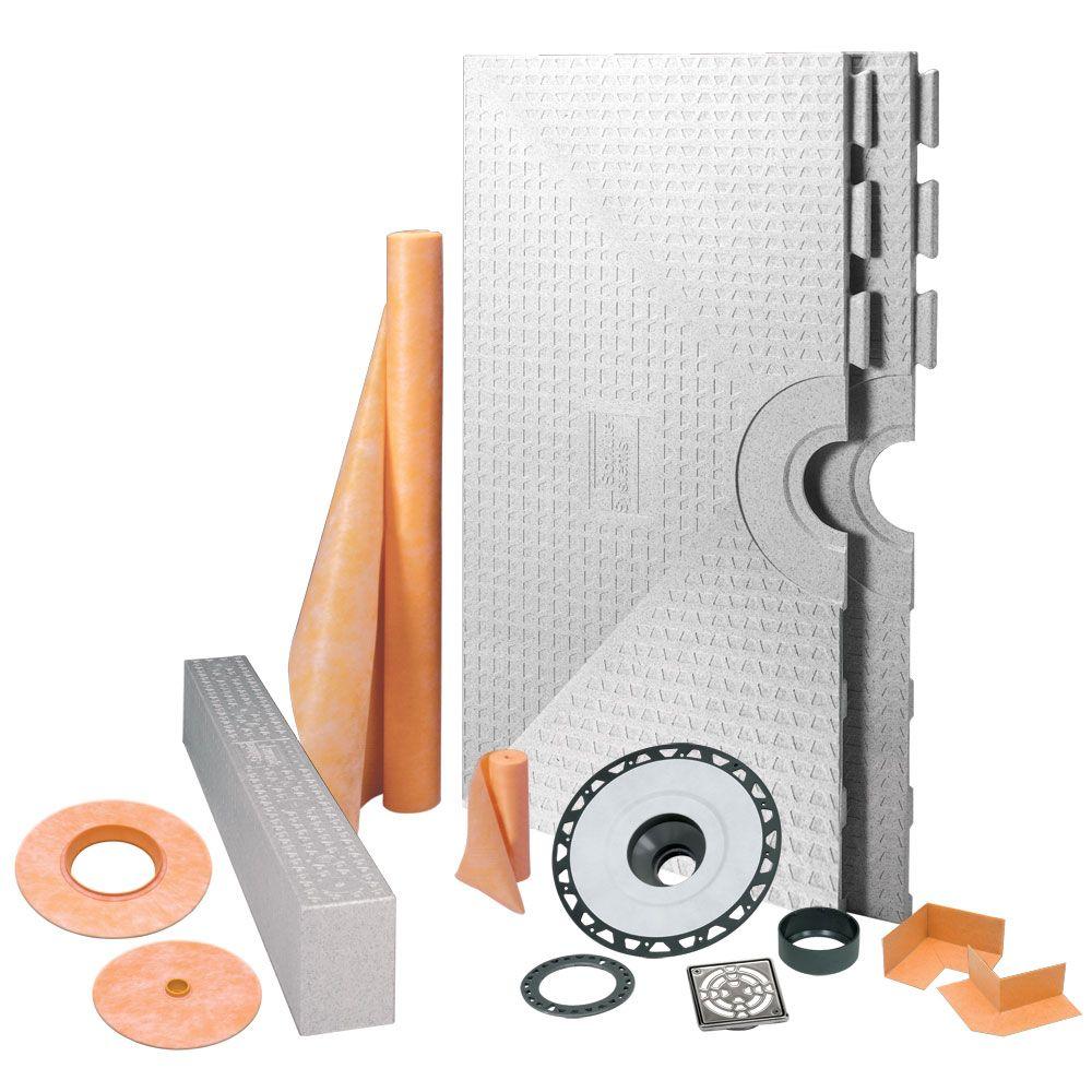Kerdi Shower 48 In X Kit Abs With Stainless Steel Kerdi Shower 48 In X Kit Abs With Stainless