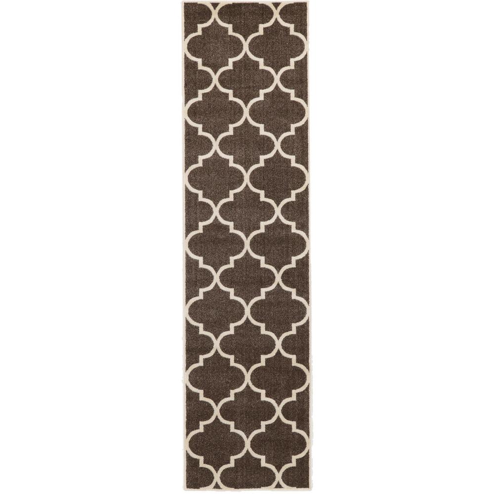 Runner 2 X 10 Area Rugs The Home Depot Trellis Brown 2 7 X 10 Runner Rug