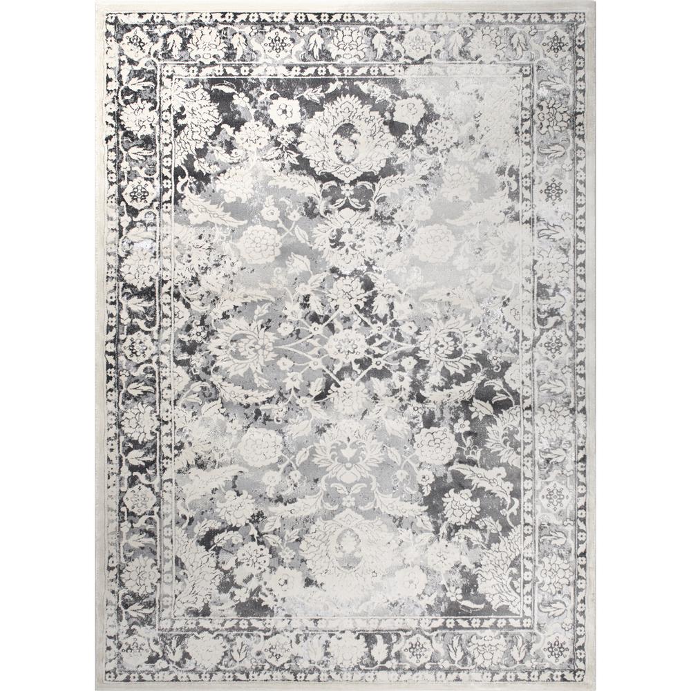 Siriano Jersey Gray Ivory 3 Ft X 4 Indoor Area Rug