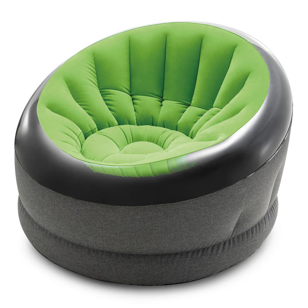 intex empire indoor inflatable blow up dorm room lounge air chair lime  green66581ep  the home depot