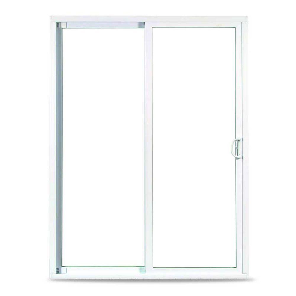 American Craftsman 72 in. x 80 in. 50 Series HVHZ Approved Sliding Patio Door White Vinyl Moving