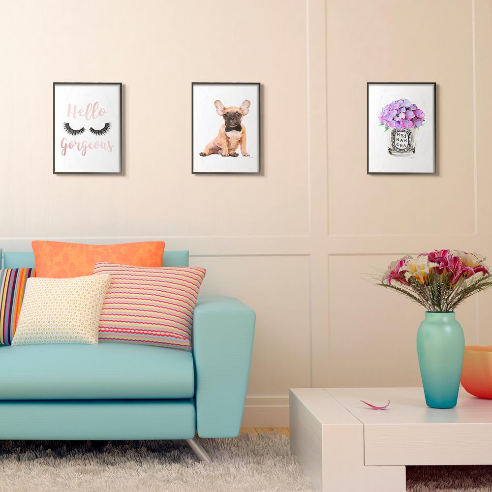 The Stupell Home Decor Collection 11 In X 14 In Hello Gorgeous Black Eyelashes Typography By Amanda Greenwood Framed Wall Art Agp 187 Fr 11x14 The Home Depot