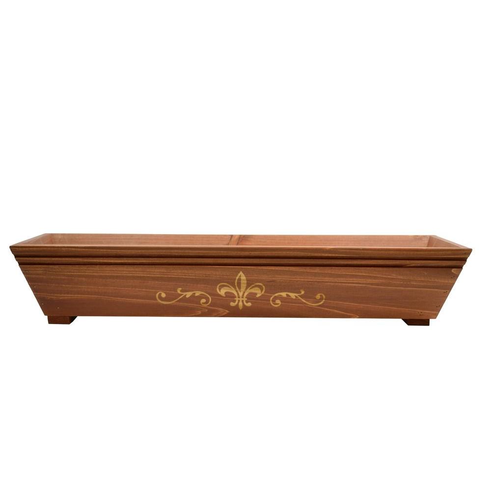 Matthews Four Seasons 30 in. Heartwood Florentine Wood Window Box (2