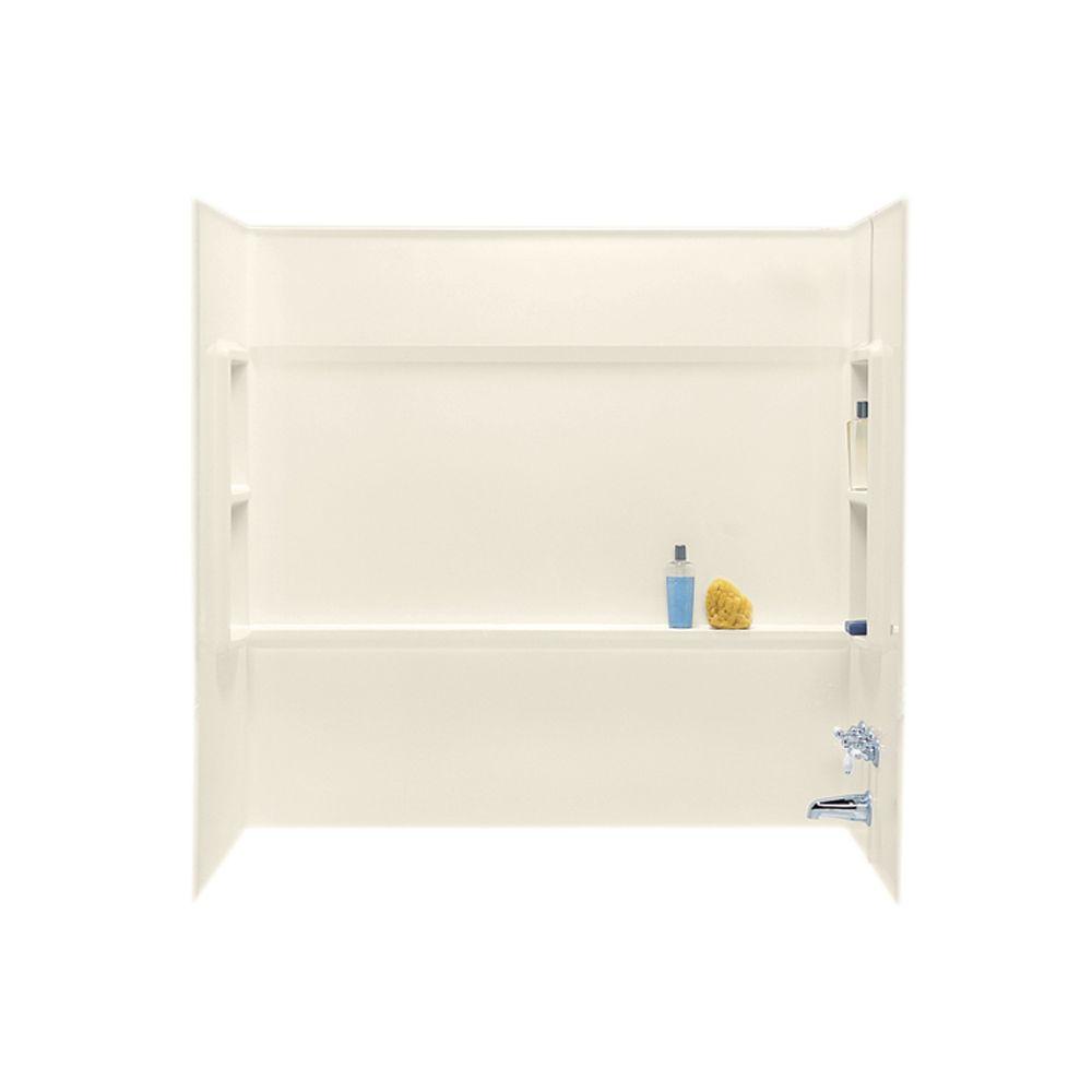 Swan 30 In X 60 In X 59 5 In 3 Piece Direct To Stud Alcove Tub Surround In Bone