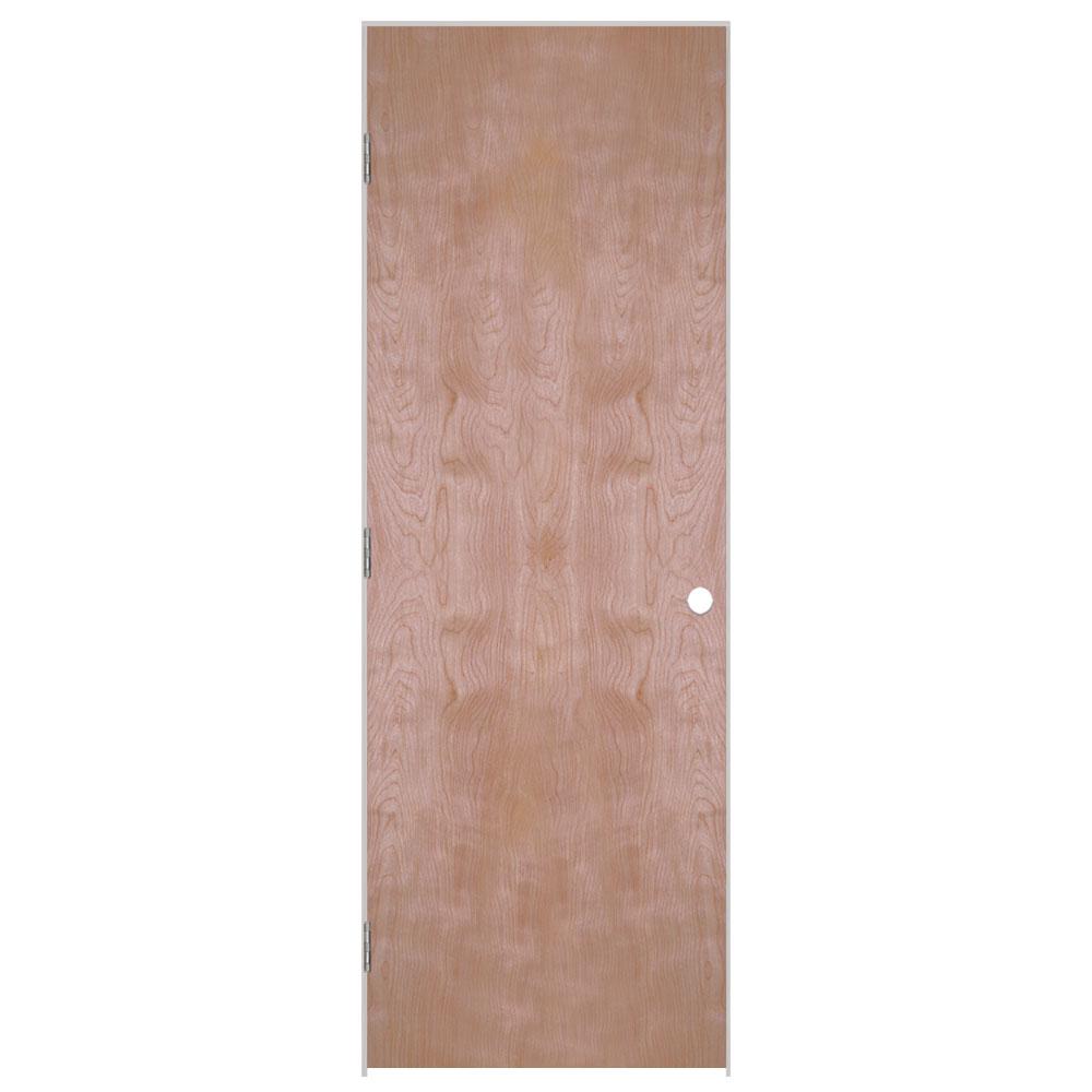 Masonite 28 In X 80 In Flush Hardwood Left Handed Hollow Core Smooth Birch Veneer Composite Single Prehung Interior Door