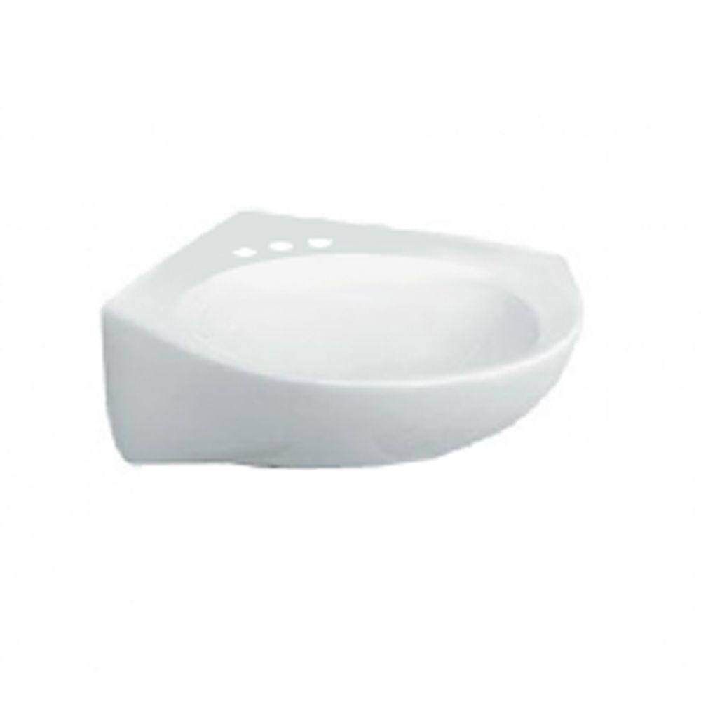 American Standard Cornice Corner WallMount Bathroom Sink in White0611