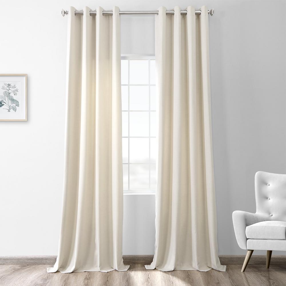 Exclusive Fabrics Furnishings Creamy Ivory White Thermal Room