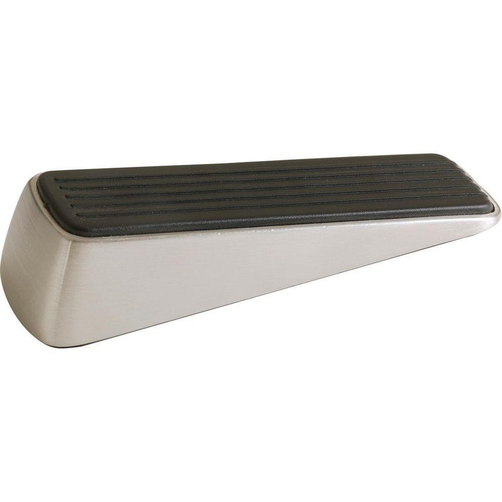 Shepherd Designer Satin Nickel Door Wedge-3314 - The Home Depot