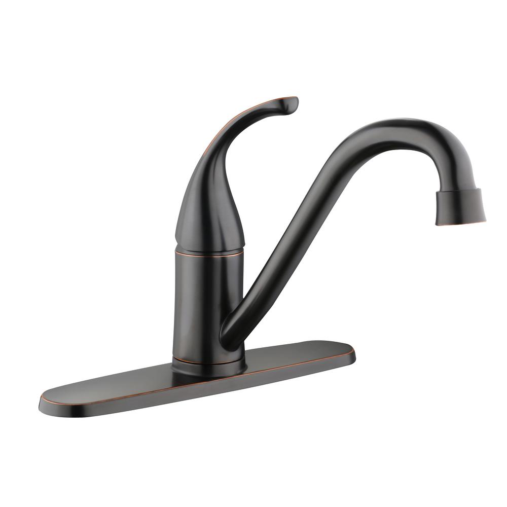 Glacier Bay Builders SingleHandle Standard Kitchen Faucet in Bronze
