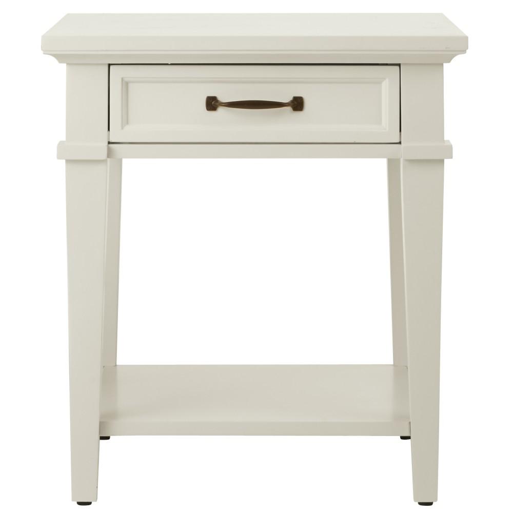 Alaterre Furniture Shaker Cottage Ivory Storage End TableASCA01IV