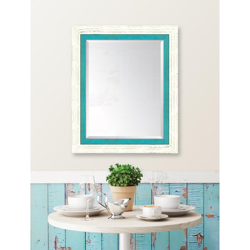 Melissa Van Hise 30 In X 36 Framed French White Large And Framed French White Large And Turquoise