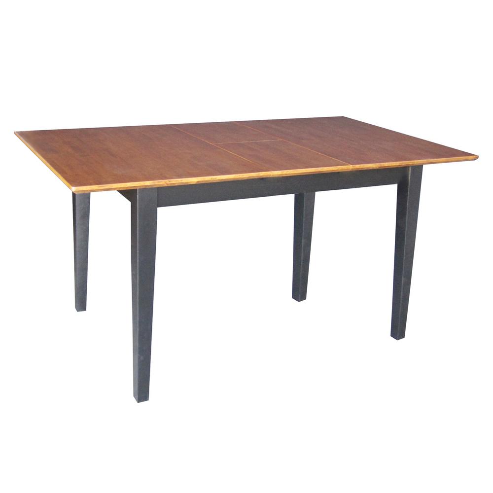 International Concepts Black And Cherry Extendable Butterfly Leaf Dining Table K57 T32x 30s The Home Depot