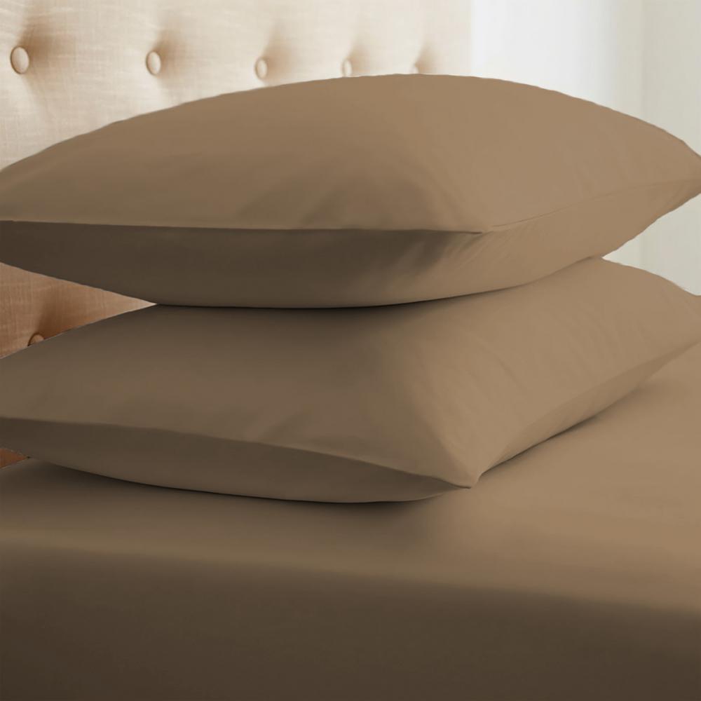 Becky Cameron Performance Taupe Queen Pillowcases Set Of 2 Ieh